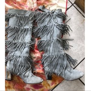 Gorgeous Brian Atwood Pallazo Fringe Boots